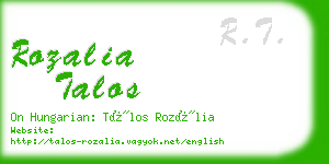 rozalia talos business card